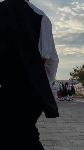 Traditional celebration with dancing and dining in Balgarevo, Bulgaria