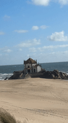 Sunny coastal scenes documented in Espinho, Portugal