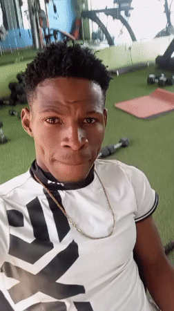 Man records gym selfie video in Akwanga, Nigeria