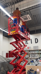 Evening maintenance work documented at Sliven retail store