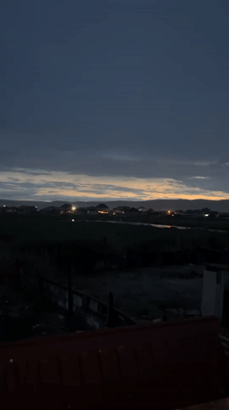 Sunset captured from rooftops in Kaspiysk, Russia