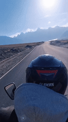 Motorcycle POV through mountain roads in Pibiting, India
