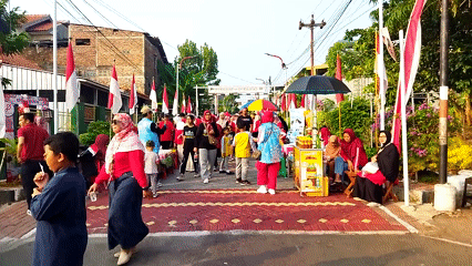 Semarang streets fill with red-and-white crowds for Independence Day