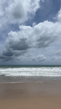 Morning beach scenes documented in Choeng Thale, Thailand