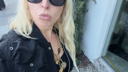 Woman records selfie video in West Hollywood early morning