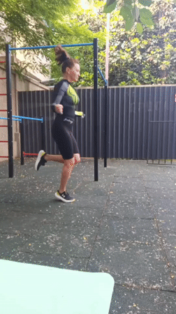 Morning workout session at an outdoor fitness area in Sochi