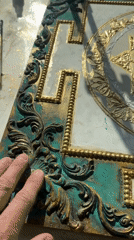 Ornate geometric artwork observed in early morning Novosibirsk