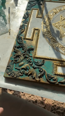 Ornate geometric artwork observed in early morning Novosibirsk