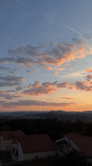 Sunset and turtle observed in Podgorica, Montenegro