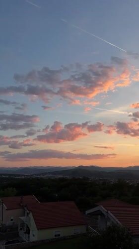 Sunset and turtle observed in Podgorica, Montenegro