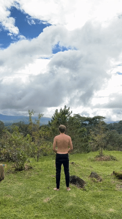 Yoga and quiet hillside time in Ban Khun Wang's mountain scenery