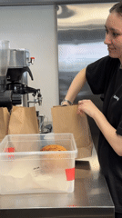 Morning bakery service prepares fresh goods in Izhevsk