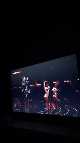 TV viewer watches Israel's music competition performance in Bulgaria