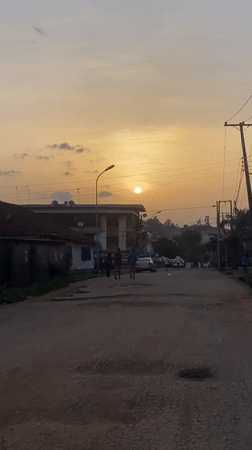 Evening life documented across two Nigerian cities during sunset