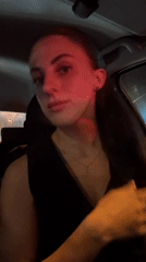 Woman blows kiss from car in Tel Aviv