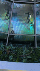 Dancers perform inside glass dome at Baku venue