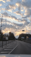Dashboard cameras record golden hour highway drive