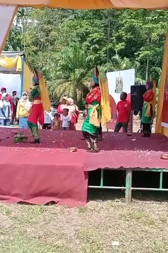 Traditional dance festival performances in Langkuta, Indonesia
