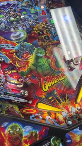 Godzilla pinball machine captured in Cape Coral gameplay footage