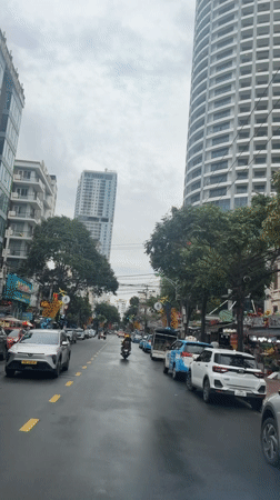 Overcast street scene captured in Nha Trang, Vietnam