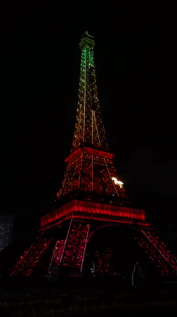 Replica Eiffel Tower in Shenzhen runs a full light and fireworks show