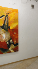 Abstract artwork documented at Tbilisi gallery