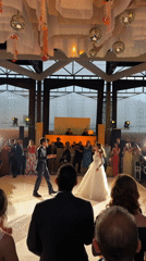 Wedding celebration with first dance and dessert service in Querétaro
