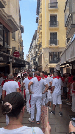 Pamplona streets fill with white and red during San Fermín