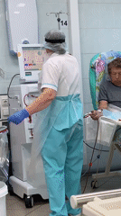 Dialysis treatment session documented at Chaikovsky medical facility