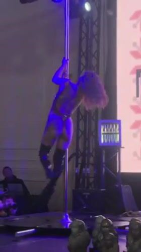 Pole dancing performance documented by witnesses in Skopje