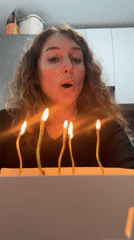 Birthday cake with candles and toppings, Chaikovsky, Russia