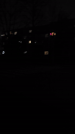 Nighttime residential scene documented in Kavarna, Bulgaria
