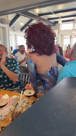 Drag performer dazzles restaurant crowd in Provincetown