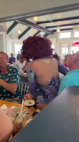 Drag performer dazzles restaurant crowd in Provincetown