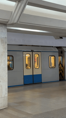 Moscow streets and metro at golden hour, late June evening