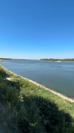 Silistra riverfront: Danube views, a ferry, and city landmarks