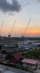 Sunset observed over Pattaya City urban landscape
