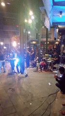 Live music and nighttime street life in Surakarta