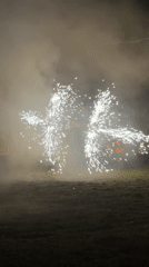 Nighttime concert with fireworks documented in Большая Кивара, Russia