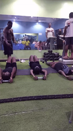 Group fitness session captured at Akwanga gym