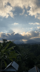 Morning mountain scenery captured in Baturiti, Indonesia
