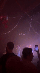 Moscow nightlife event: DJ set and lit lounge space