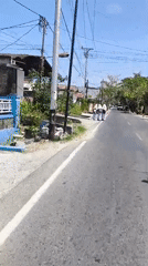 Gorontalo street life on a busy weekday morning