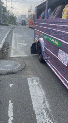 Purple jeepney spotted parked on Davao City street