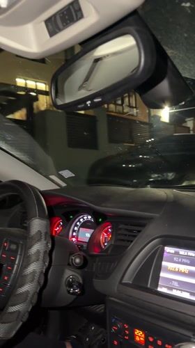 Night drive through residential Lozen, Bulgaria captured on camera