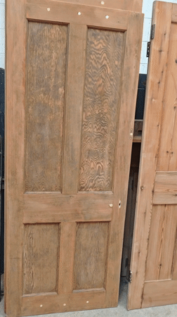 Reclaimed wooden doors stored in Swindon facility