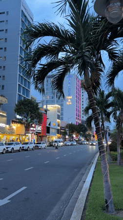 Da Nang street scenes and a laid-back café corner at dusk