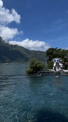 Morning scenes captured at Kintamani infinity pool resort