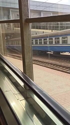 Inside Minsk train station's walkways and concourses