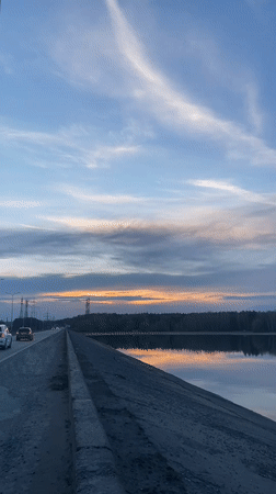 Afternoon scenes documented around Noviy, Russia waterfront and forests